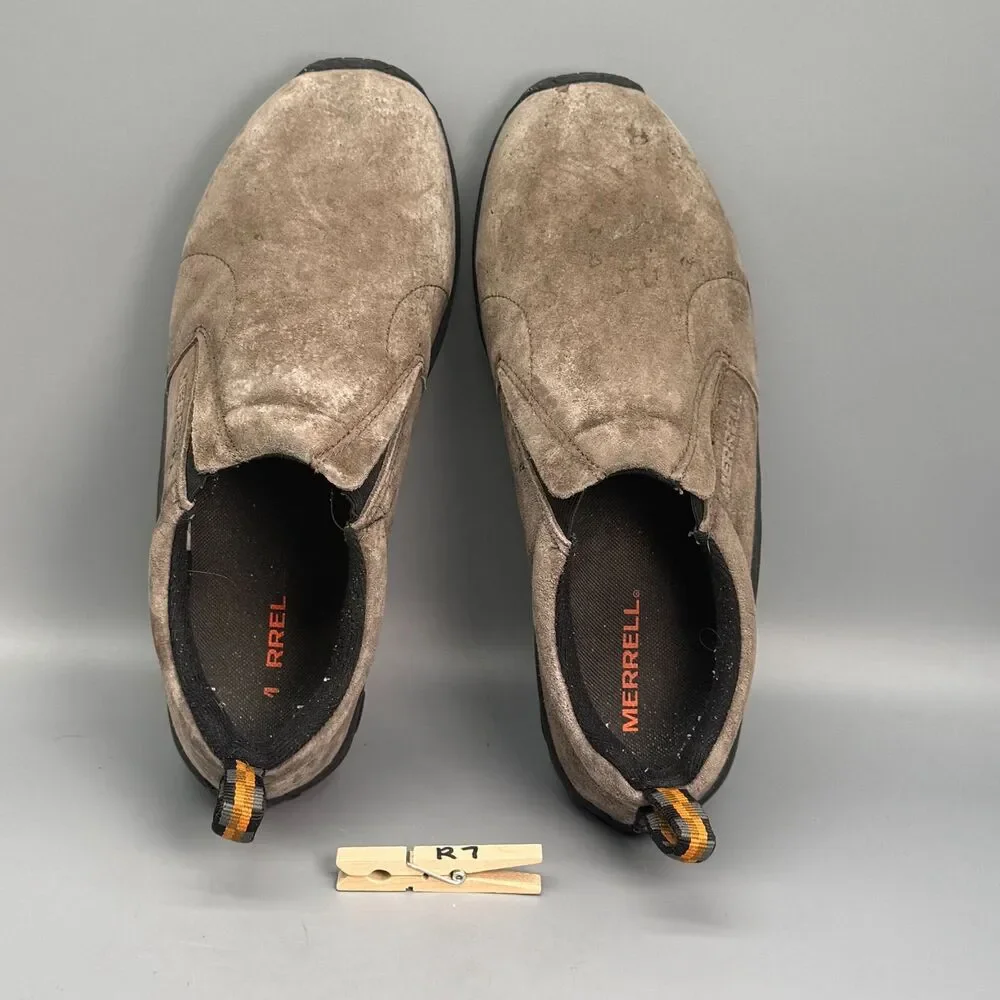 Merrell Jungle Moc Men's 9 WIDE Brown Suede Outdoor Slip-On Low Hiking Shoes